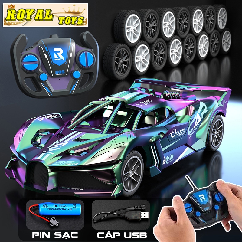 Xe Ô TÔ Điều Khiển Từ Xa RC 2.4 Ghz BUGATTI CHIRON DIVO Tỉ Lệ 1:18 Chất Liệu Nhưa ABS Cao Cấp Dùng Pin Sạc