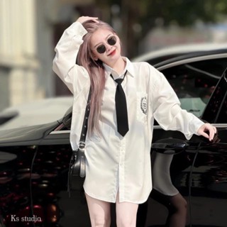 Áo Sơ Mi BB Kèm Cavat ❤ SoMi Trắng Chất Cotton Mềm Mịn Dày Dặn Tôn Dáng NA72