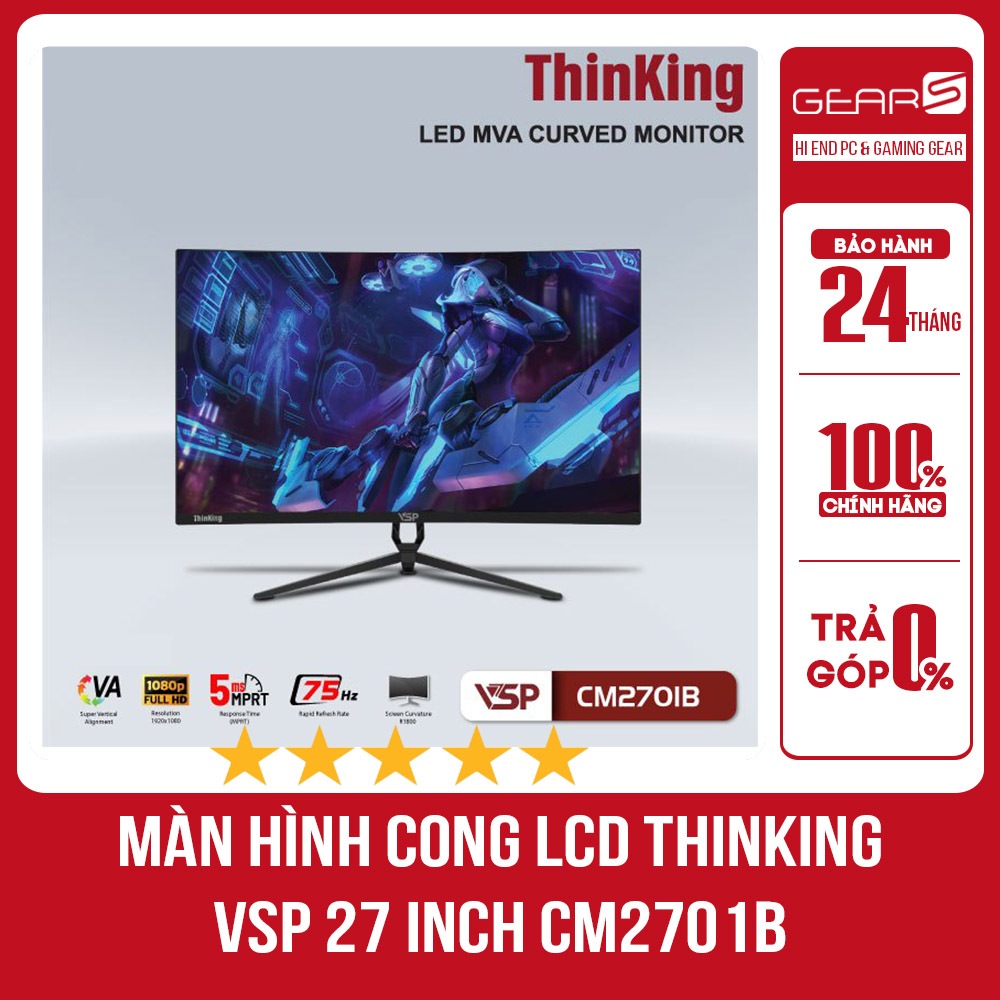Màn Hình Cong LCD Thinking VSP 27 inch CM2701B - Bảo hành chính hãng 24 Tháng