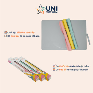Thảm nhào bột Silicon Unibaker MB037,có thể cuộn gọn dễ dàng cất giữ