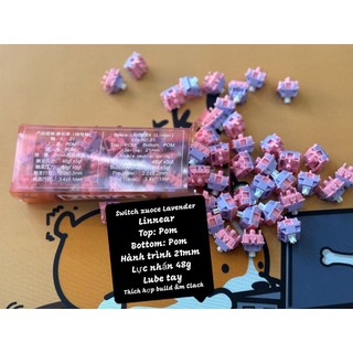 Switch Zouce Lavender ,WS Heavy Tactile Công tắc bàn phím cơ đã lube 1pack 35 switch Tungcustom,tungphimcocustom