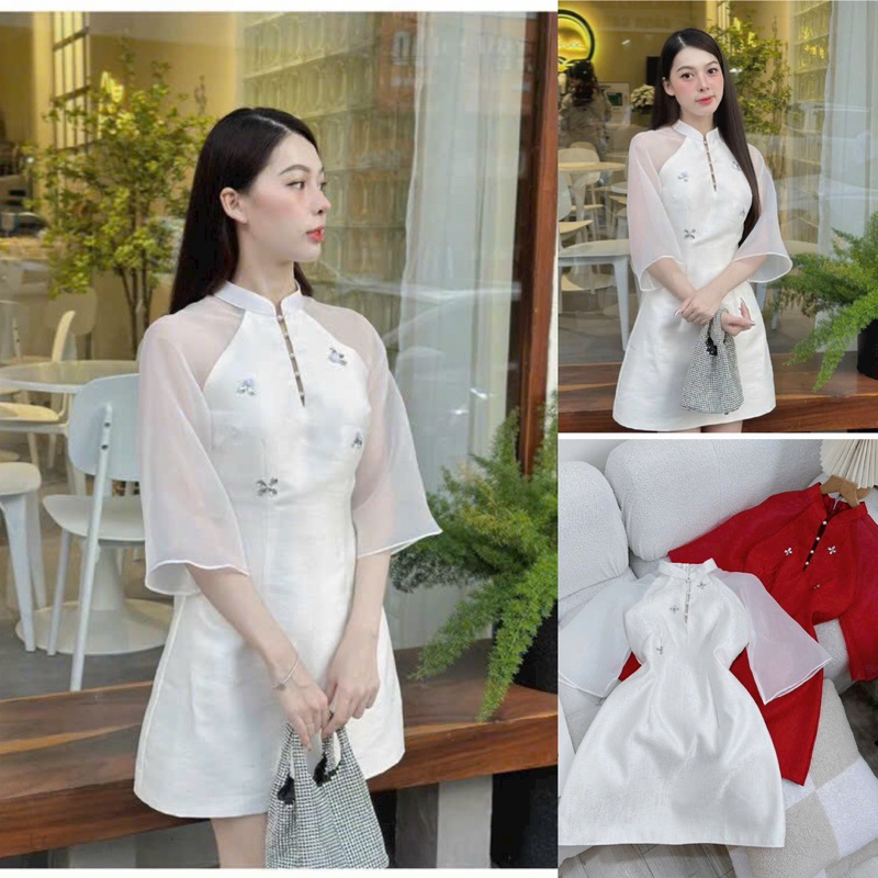 Đ𝐀̂̀𝐌 TRẮNG PHỐI VOAN HOA NỔI 𝐂𝐔𝐓𝐎𝐔𝐓 𝐍𝐆𝐔̛̣𝐂 CỘT NƠ CỔ SAU