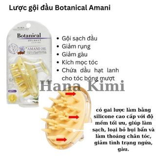  Lược gội đầu dưỡng sinh AMANI Nhật Bản có chứa tinh dầu thảo mộc giảm rụng kích mọc tóc 