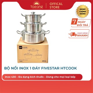 Bộ nồi inox 1 đáy FIvestar HTcook - Ảnh thật shop chụp
