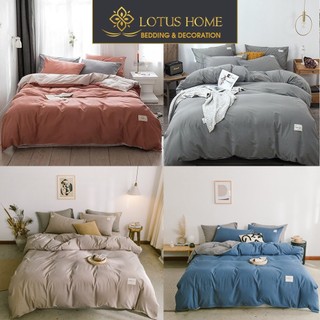 Bộ chăn ga gối cotton tici, set 4 món vỏ chăn 2mx2m2 ga bọc nệm nhiều kích thước