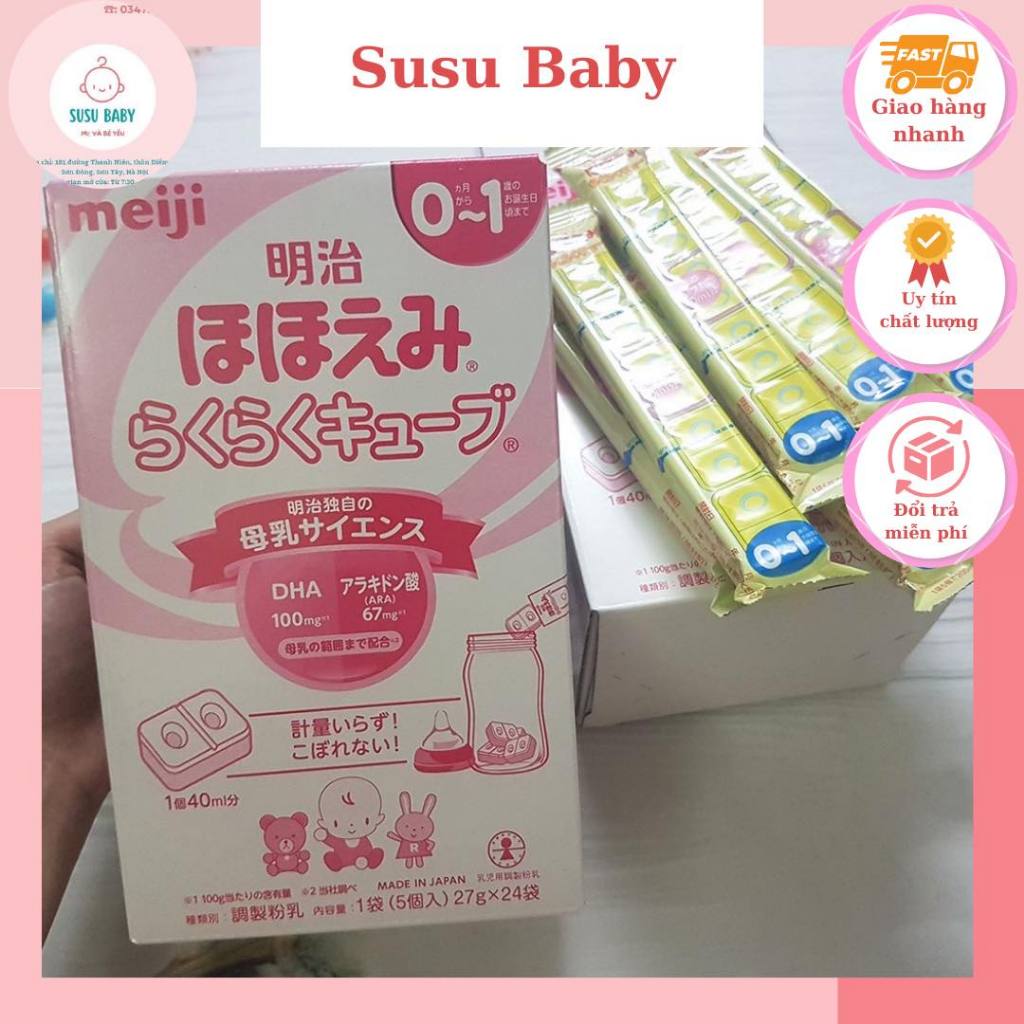 Sữa Meiji Dạng Thanh Nhật Cho Bé Từ 0-1 Tuổi Và Từ 1-3 Tuổi. Sữa Meiji Thanh Nội Địa Tách Lẻ
