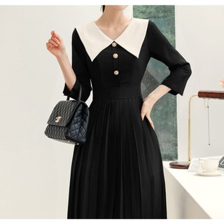 ĐẦM MIDI T3D BAKER FORMAL PLEATED