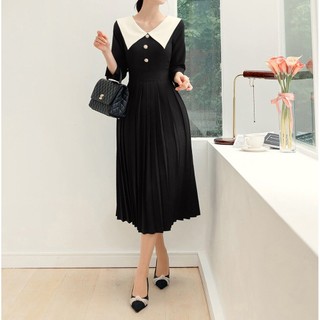 Đầm midi t3d baker formal pleated