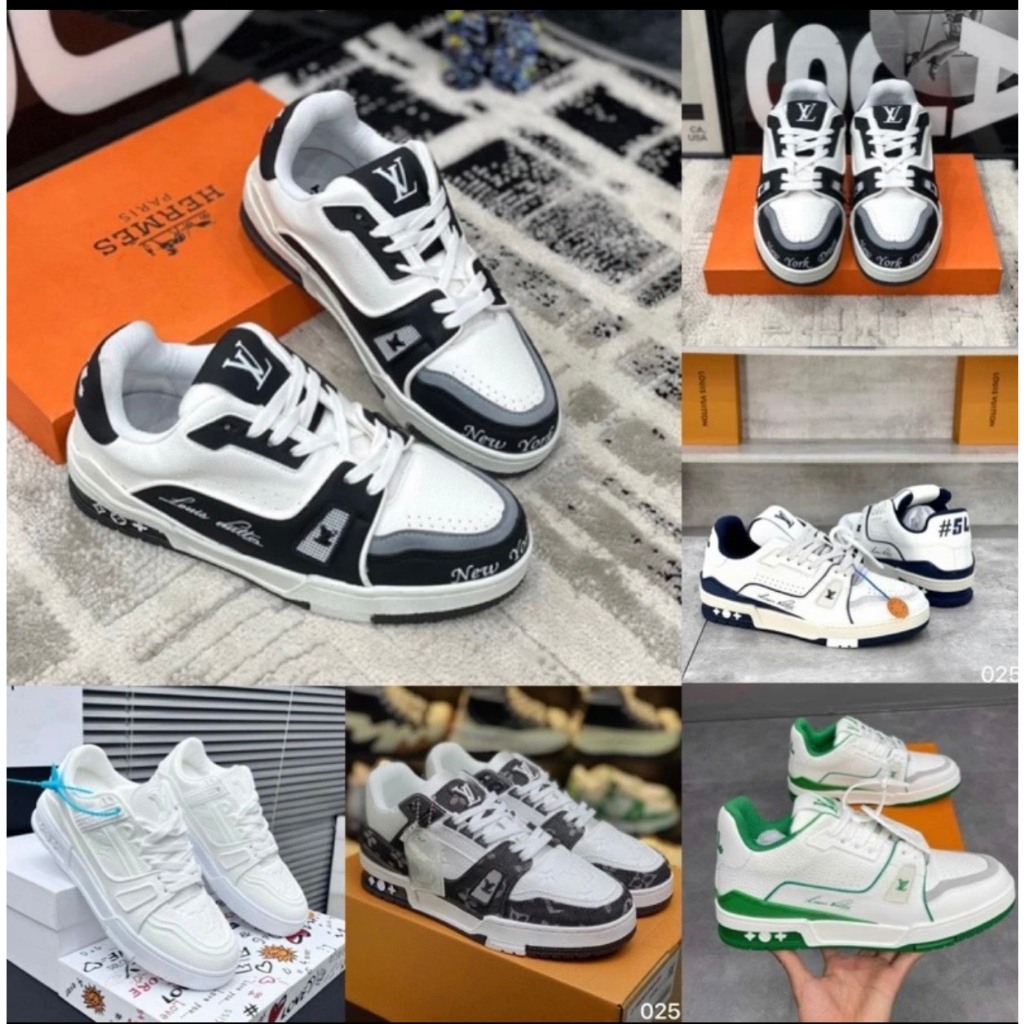 Giày LV 54 Trainer Nam Nữ,GIày Thể Thao Louis_Vuitton 54 Trainer Màu Xanh Than Thời Trang Nam Nữ Full Box