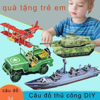 Giải đố puzzle/bộ xếp hình gỗ/Đồ chơi nhà mô hình 3D bằng xốp cho bé / Mô hình 3D giấy tự lắp ráp, hình biệt thự