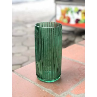 Bình lọ thủy tinh kẻ sọc cắm hoa - lọ hoa thủy tinh đẹp loại 1