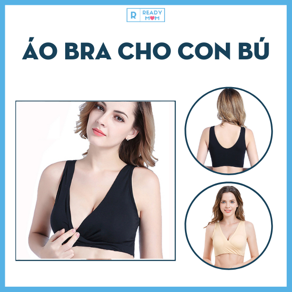 Áo Bra Cho Con Bú | Áo Lót Bầu Vải Cotton | Cổ Tim Cho Bú Siêu Tiện Lợi | Hàng Trung Quốc | R19