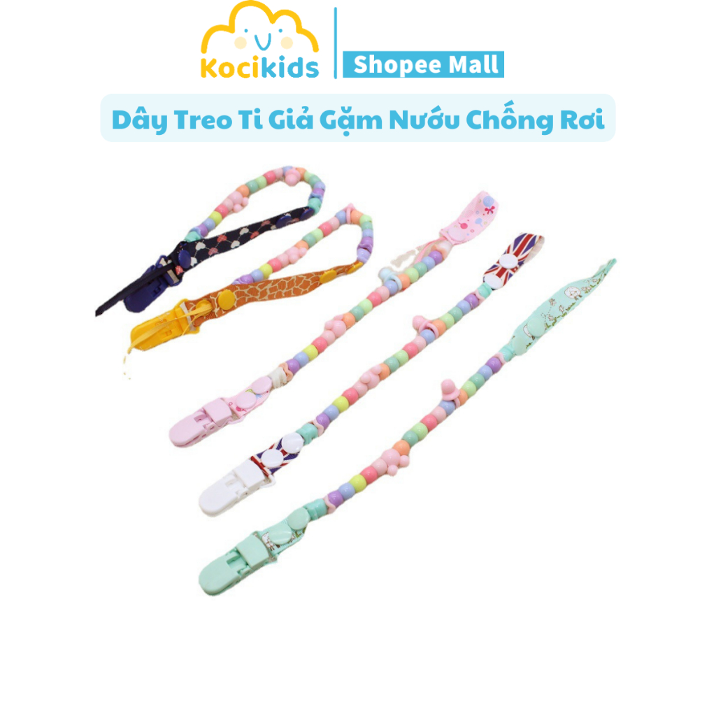 Dây treo ti giả, gặm nướu chống rơi dạng nhựa