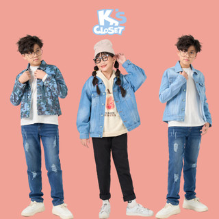 Áo khoác denim k's closet cho bé trai và bé gái từ 30-52kg t063twf t066tef t099twf t111nif t217nif t225tef