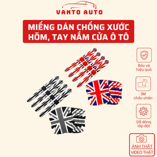Bộ 8 miếng dán cao su chống trầy xước tay nắm & hõm cửa ô tô - bộ miếng dán chống xước hõm tay nắm cửa ô tô