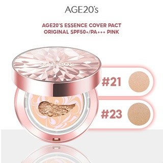 Phấn nền lạnh kim cương hồng age 20s essence cover pact diamond original spf 50+pa +++