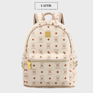 Balo nữ balo da chống thấm balô thời trang nữ ba lô da PU hình gấu dễ thương size 38 đựng vừa lap 14 Inch CATTIE CB025