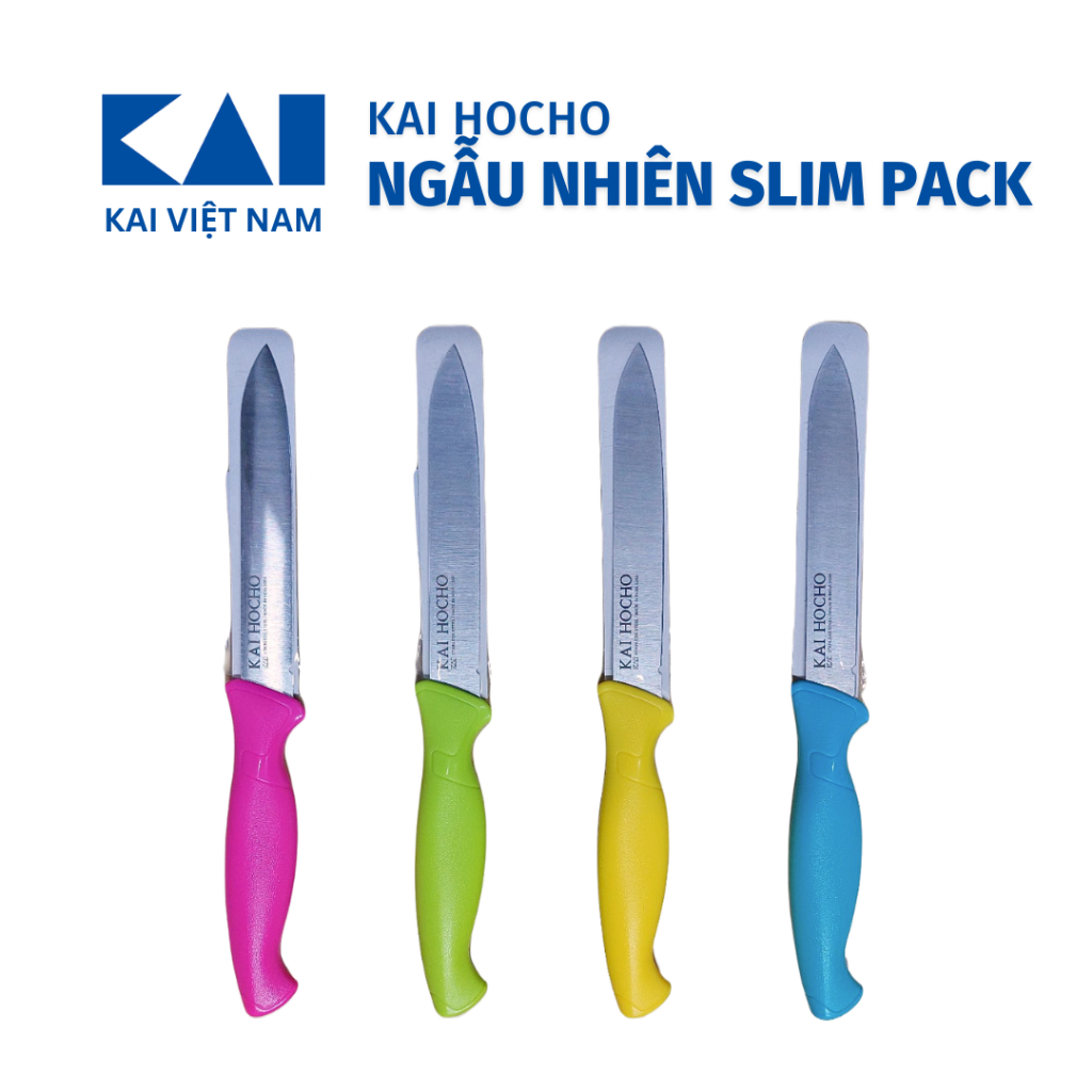 Dao gọt hoa quả KAI Hocho lưỡi răng cưa 112mm bằng thép không gỉ Indian Hocho Vegitable Knife