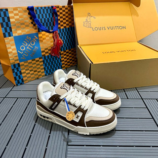Giày Luxury Trainer Nâu Tây Cao Cấp