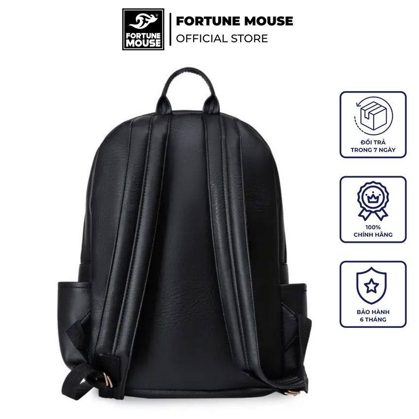 Balo laptop da PU cao cấp chống nước Fortune Mouse A15