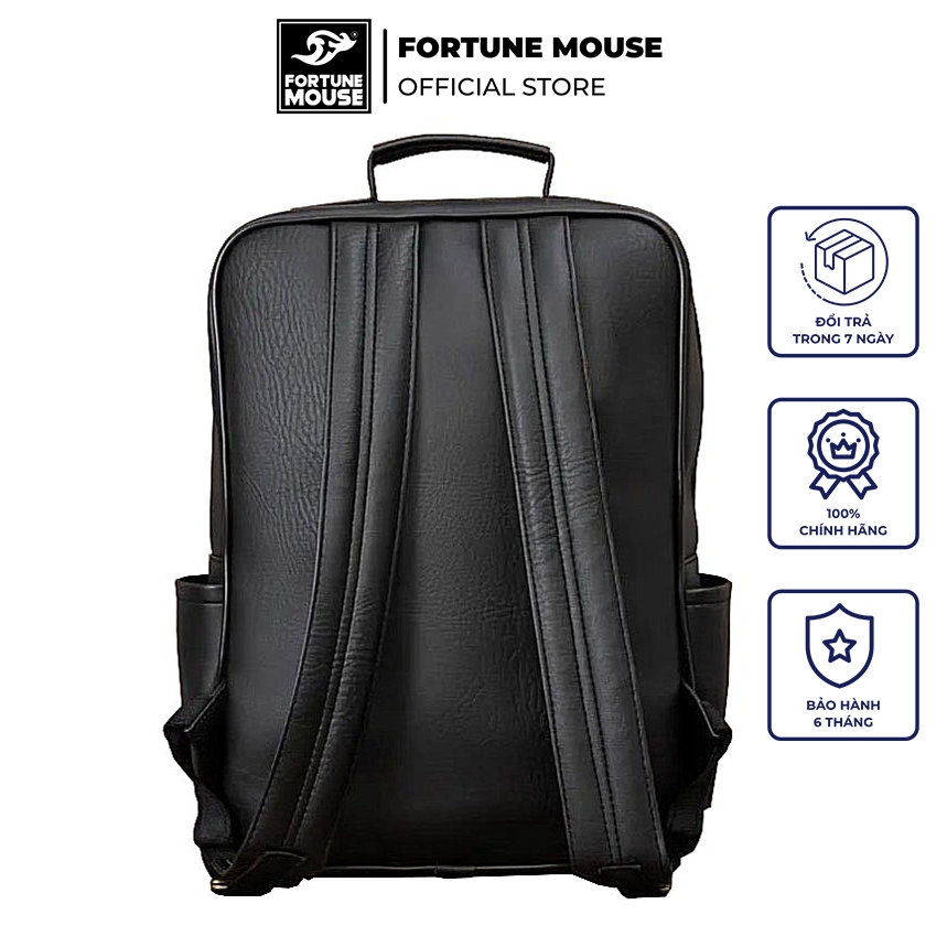 Balo laptop da PU cao cấp chống nước Fortune Mouse A25