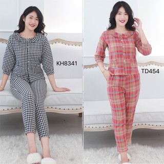 Đồ bộ nữ mặc tại nhà - Bộ Pijama mặc nhà chất vải Kate Hàn