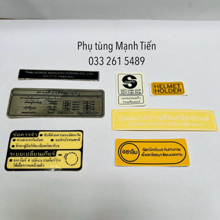 Tem Thông Số Dream, Wave, Future (XB1.)