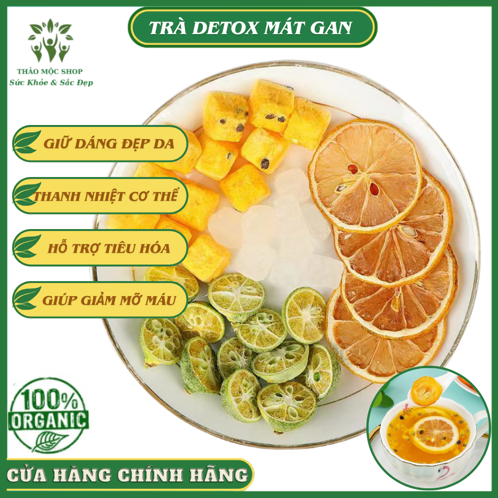 ✅[CHÍNH HÃNG] Trà Detox Mát Gan Giải Nhiệt Cơ Thể Thảo Mộc Shop