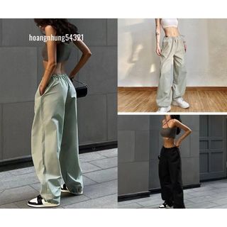 Quần ống rộng jogger ,quần jogger ống rộng nữ thể thao ,quần jogger vải dù