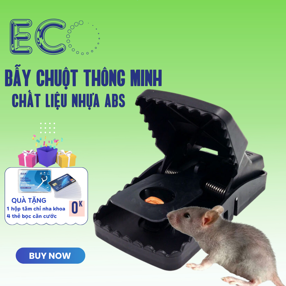 Bẫy chuột thông minh tại nhà, dụng cụ bẫy chuột thông minh không dùng hóa chất an toàn hiệu quả chất liệu nhựa ABS