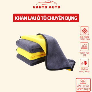 Khăn Lau Xe Ô Tô Chuyên Dụng, Khăn Lau Xe Microfiber Siêu Mịn, Siêu Thấm Hút