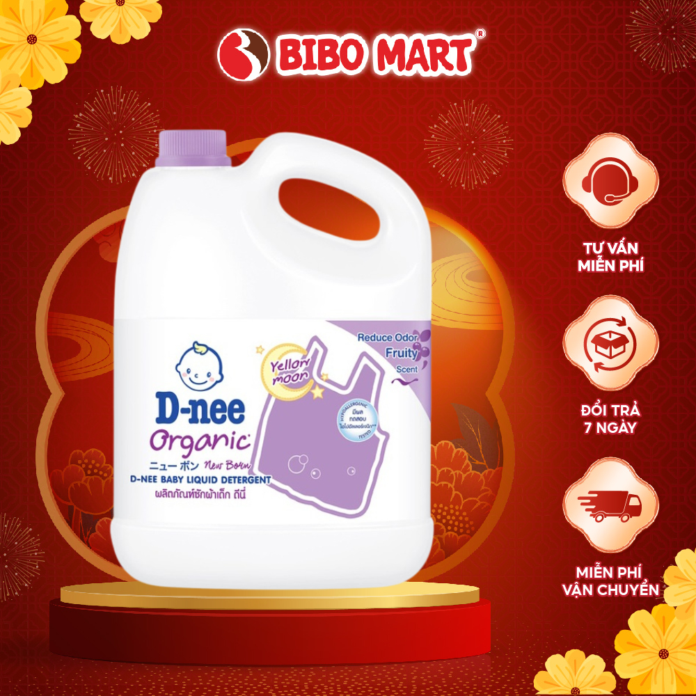 Nước Giặt Dnee Tím Nước Giặt Em Xả Quần Áo Bé Hoa Oải Hương An Toàn Cho Làn Da Trẻ Em 3000ML - Bibo Mart