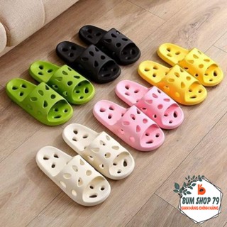 Dép Lỗ Nam Nữ Đúc Nhựa Eva Trơn Thoáng Khí Nhiều Màu, Dép Đi Trong Nhà Siêu Nhẹ Êm Chân Chống Trơn Trượt Không Thấm Nước