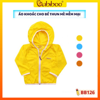 Áo khoát bé trai Babiboo áo giữ nhiệt vải thun mè, áo tay dài và co dãn giúp giữ ấm cho trẻ BB126