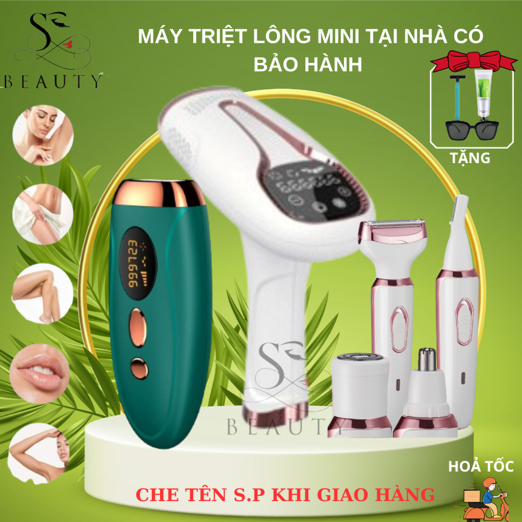  Máy triệt lông mini máy triệt lông vĩnh viễn các loại lông vùng nách bikini body ria mép tay chân công nghệ triệt IPL 