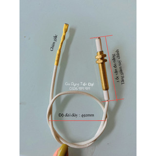 COMBO 2 Kim sứ / Dây sứ ic đánh lửa bếp gas âm đa năng, có ốc tăng chỉnh cao thấp
