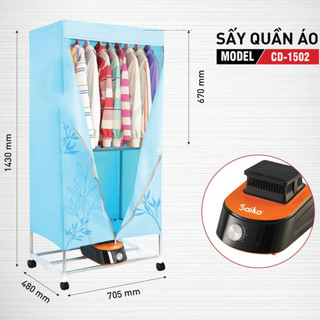  Tủ Sấy Quần Áo Saiko CD-1502 Hàng Chính Hãng Động Cơ Mạnh Mẽ Tiết Kiệm Không Gian Bảo Hành 12 Tháng 