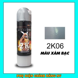 Sơn Samurai 2K06 lót xám bạc chính hãng, sơn xe máy lót 2K 400ml kháng xăng, chống nứt nẻ tiện dụng
