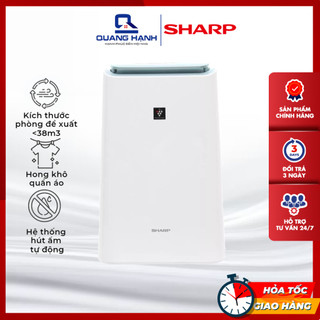 Máy lọc không khí ion hút ẩm sharp dw-e16fa-w