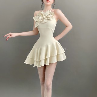TADstore - Jelena Dress đầm xoè cổ yếm