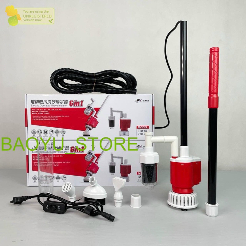 MÁY VỆ SINH -  THAY NƯỚC BỂ CÁ CẢNH  ĐÁ NĂNG BAOYU X20- X25 bảo hành dài