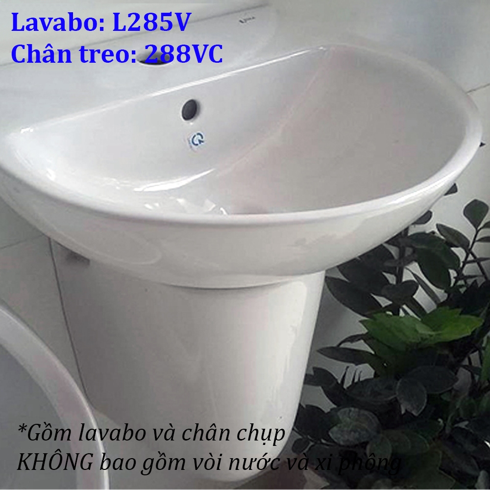 Bộ Lavabo Kèm Chân Treo Chính Hãng INAX - Mã bộ lavabo L284V và L285V