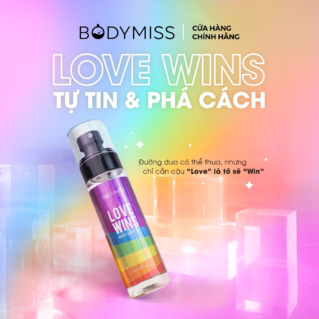 Bodymist Xịt Thơm Toàn Thân Unisex Hương Quyến Rũ Tự Tin, Bodymist Chính Hãng Lưu Hương 6H Đi Học BODYMISS