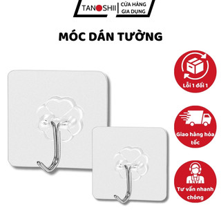 Combo 5 chiếc móc dán tường trong suốt siêu chắc chắn, chịu lực tốt