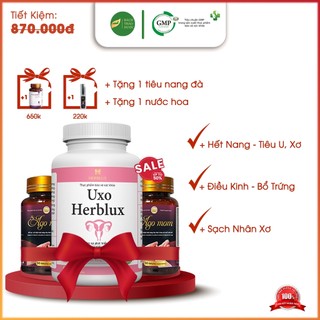 Liệu trình hỗ trợ tiêu nang, u, sạch nhân sơ, lạc nội mạc ‖ 2 ago mom, 1 tiêu nang đà, 1 uxo herblux