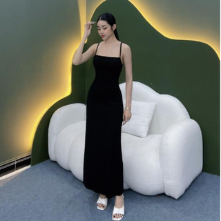 Váy body dài nữ thun tăm co giãn hai chiều tôn body, đầm nữ dáng dài midi tôn eo Madela