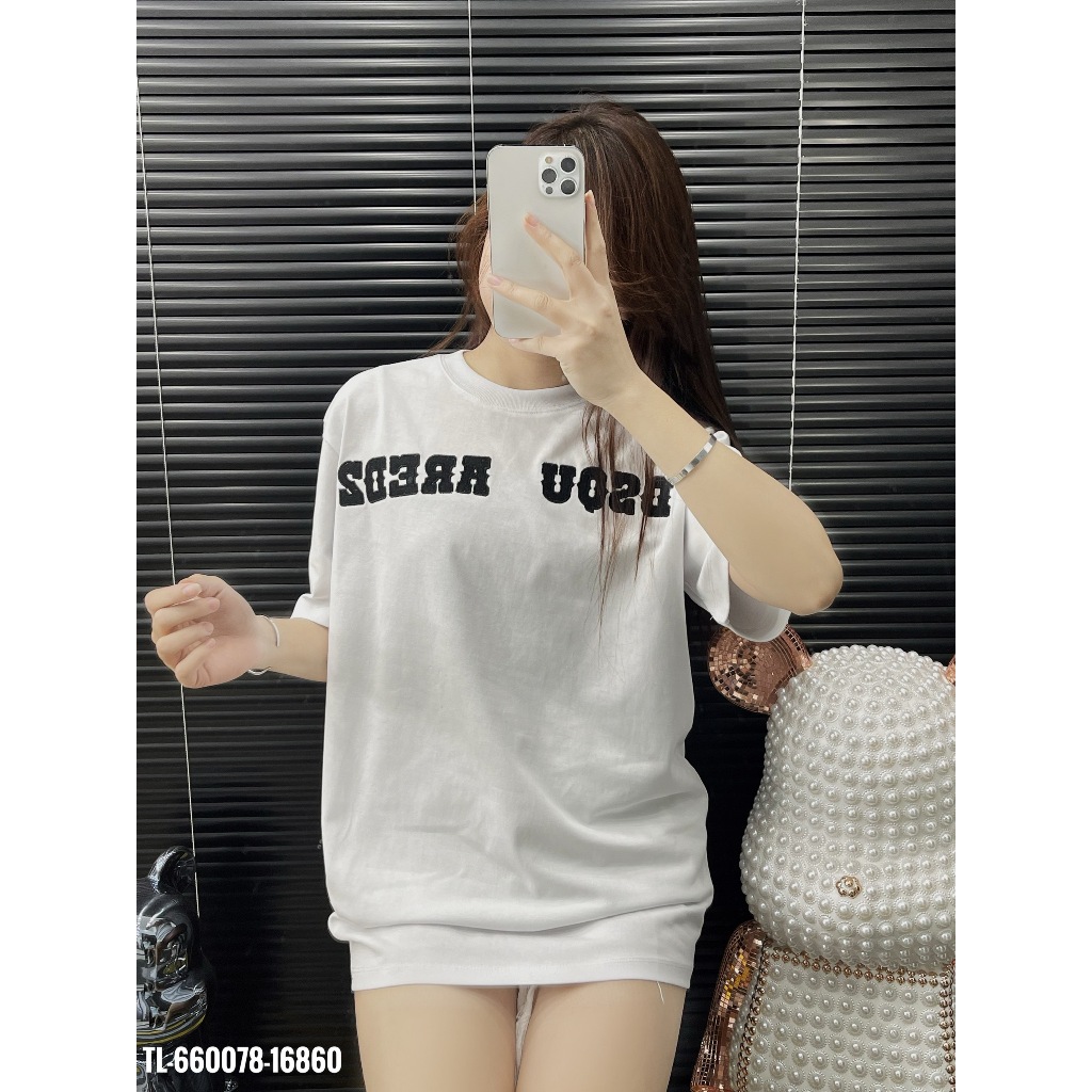 🔥Hot🔥Áo thun DSQUARED2 trơn thêu chữ thiết kế hot trend Nam nữ New 2024