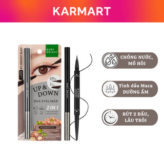 Bút Kẻ Mắt 2 Đầu Siêu Mảnh Baby Bright Up And Down Duo Eyeliner 2 Colors 0.1g+0.35g
