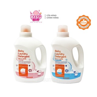 Nước giặt Xả cho bé WESSER 2 in 1 Hương Phấn, Hoa Hồng 3 Lít