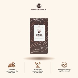 Thanh socola dark 70% cacao d'art chocolate 80g
